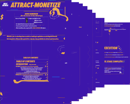 Preview of Attract-Monetize Mechanics Guideline PDFs on how to grow audience and make money