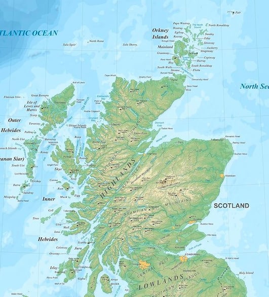 Map of Scotland