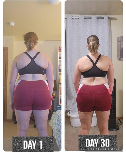 Before and after weight loss using GLP-1 Weightloss System with natural support 2-2