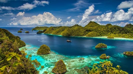 Vista panorâmica da bela Ilha Tidung em Mil Ilhas, Kepulauan Seribu