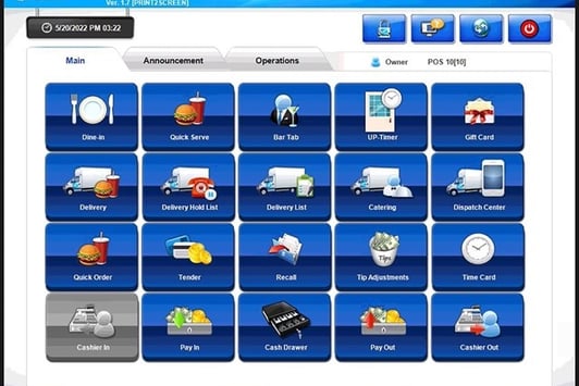 Restaurant point of sale software.