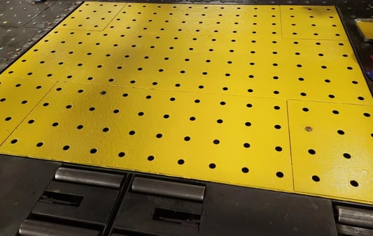 warehouse striping yellow