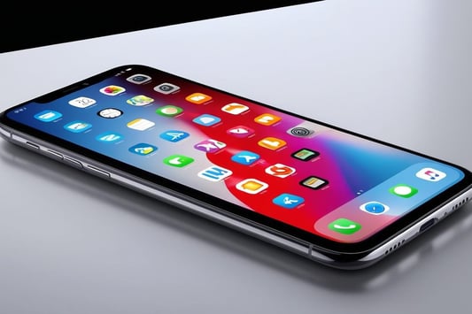 a smartphone phone with a phone on a table