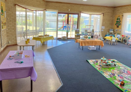 Enjoy a range of play centres in our enormous play room.