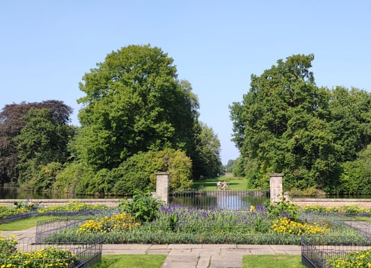 Well-kept garden in Dunham Massey Manchester