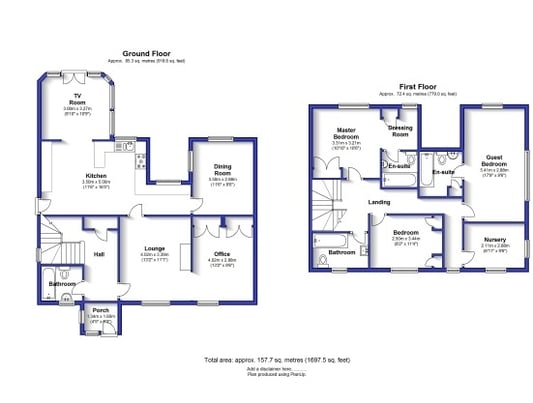 Floor plan planup EPC energy performance certificate