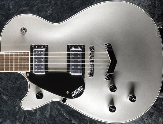 Gretch left handed guitar owned by Julian Sumner