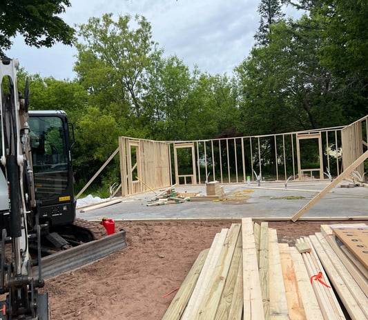 framing-of-new-house