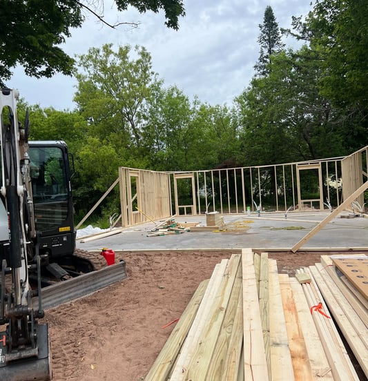 framing-of-new-house