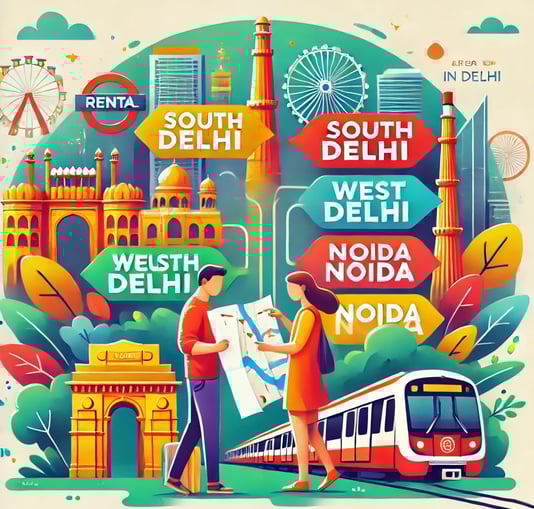 best area for rent in delhi