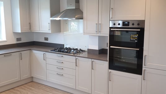 kitchen renovated  grey