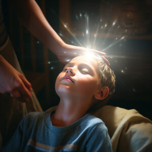 sesión de reiki con las manos