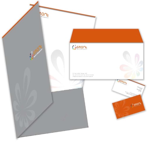 stationery, business cards, letter head, folder