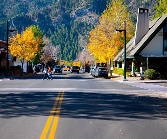 Main Street in Sun Valley Idaho.