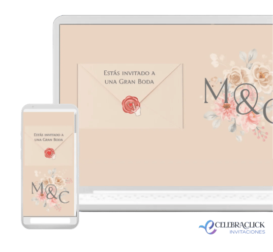 Invitación digital web para todo dispositivo Bodas - Celebraclick