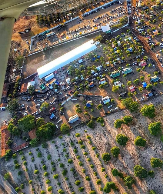 Vista aérea do Parque Vitória em Cristo, Pacajus-CE.