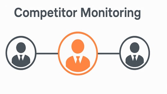 snippet shows competitor monitoring, perhaps icons representing different competitors being analyzed