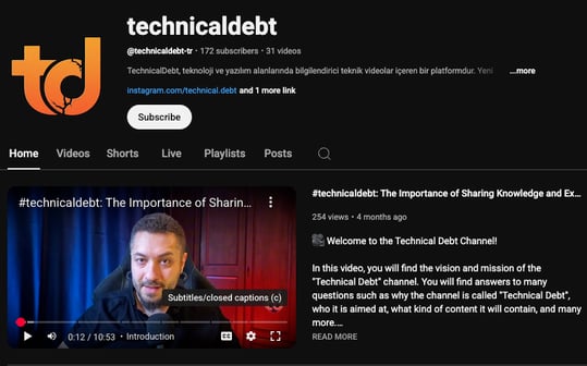 technicaldebt youtube