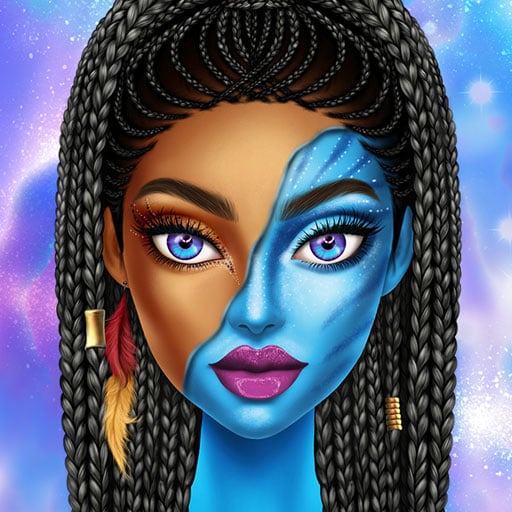 Avatar Make Up - A character being styled with creative makeup in Avatar Make Up.