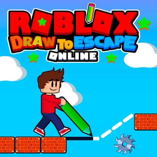 Roblox Draw to Escape - A player drawing paths to solve puzzles in Roblox Draw to Escape.