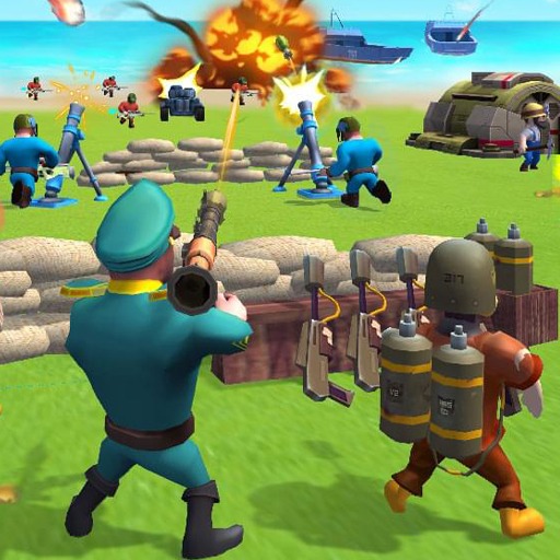 Super War - A fortified base defending against enemies in the Super War strategy game.