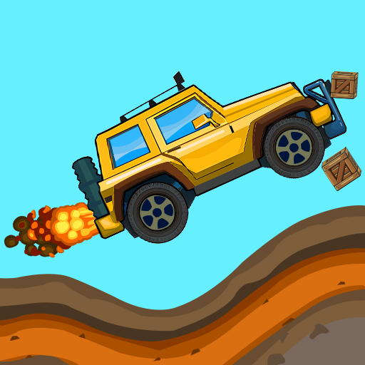 Truck Hill Adventure - A truck climbing a steep hill in a rugged environment in Truck Hill Adventure