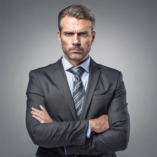 a man sitting in a chair with a baseball bat