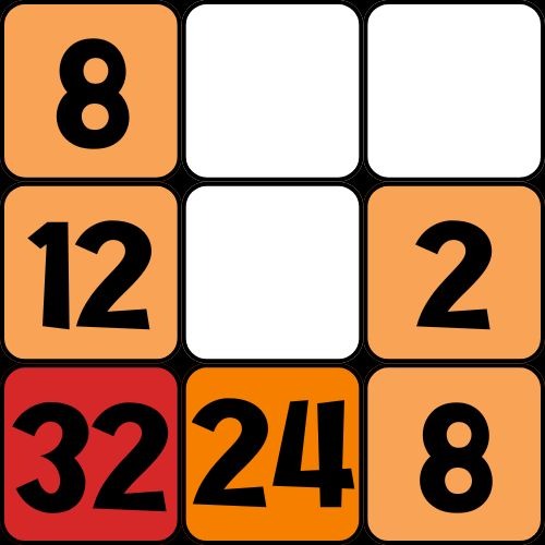 Fallen Numbers - Falling numbered tiles being aligned in a fast-paced puzzle game.