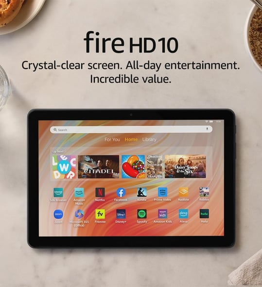 Amazon Fire HD 10.1 inch Screen Tablet - Best Deal