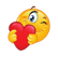 Emoji tenant un cœur, illustrant les bienfaits du cours proposé