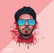 Vector caricature of a famous actor with exaggerated smile and sunglasses
