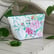 trousse de toilette trapèze fleurs
