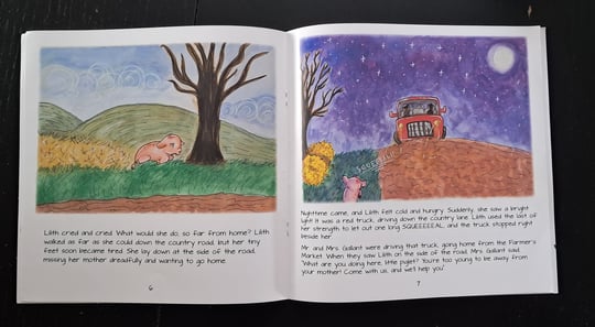 Sample page of inside of the book