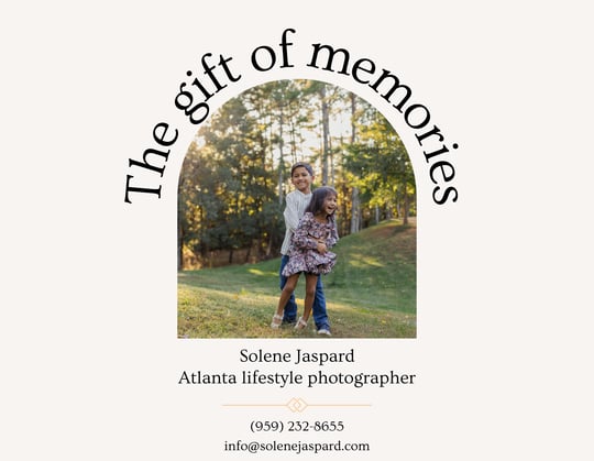 gift card photography session in Atlanta