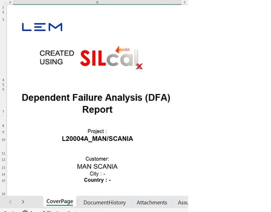 DFA Report automatically exported from SILcal tool and managed in configuration in SharePoint