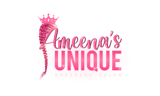 Ameena Unique braiding salon logo