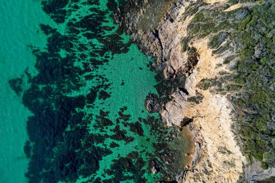 Vue aérienne du littoral