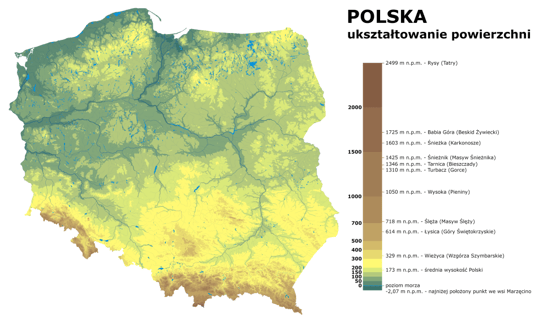 Mapa Polski