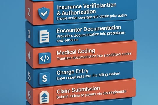 a stack of medical bills and medical bills
