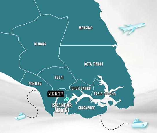 Verte Medini Residence Location Maps
