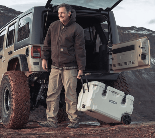 Lifetime 65 Quart Wheeled Cooler, a best large camping cooler 2025, perfect for family camping USA.