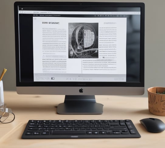 a computer monitor screen showing a computer monitor and book