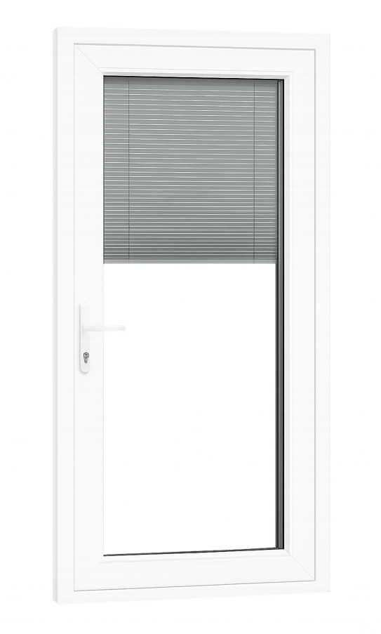 Single UPVC door with double-glazed panel installed in Auckland home, New Zealand