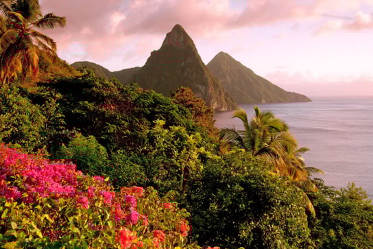 Montañas Pitons en Santa Lucía