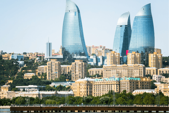 Panorámica de Bakú, Azerbaiyán