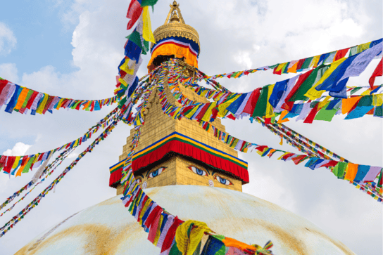Stupa en Katmandú, Nepal
