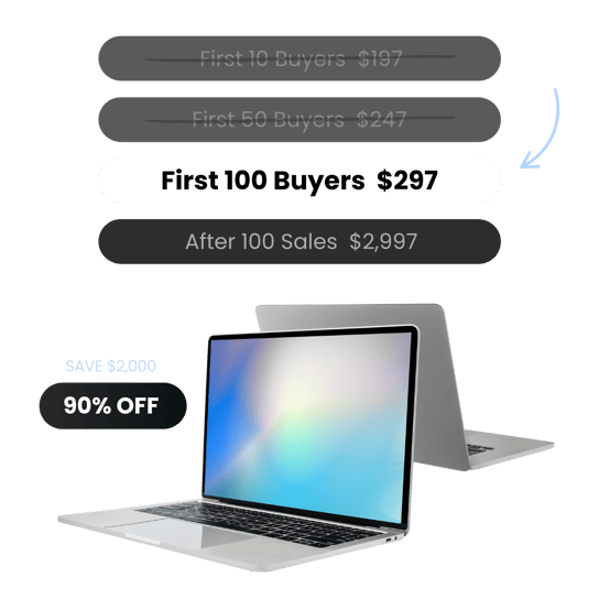 a laptop computer with a price tag on it