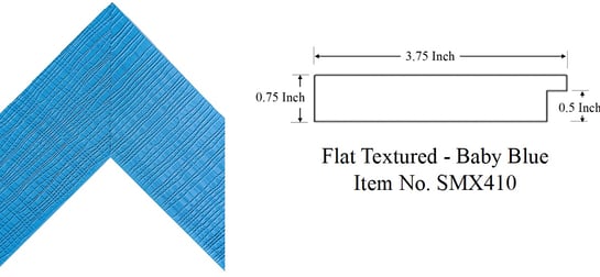 Flat Textured - Baby Blue Picture Frame Item No. SMX410