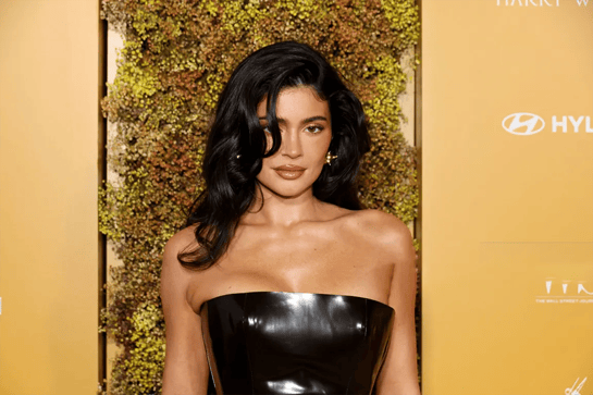 Kylie Jenner attending a Balmain collaboration launch in Paris