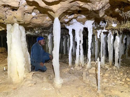 Speleothems in the Protrate Pit, Nullarbor Cave